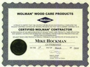 wolman certificate