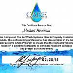 Certificate-SoftWashCARE- Michael Hockman